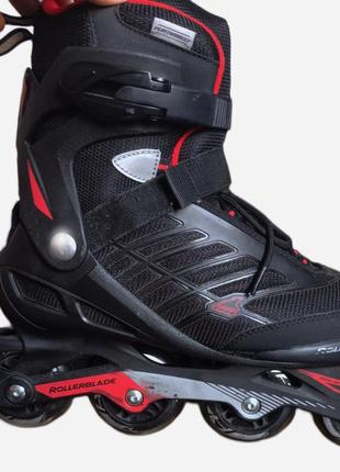 Ролики rollerblade zetrablade black red 43 размер (28 см)