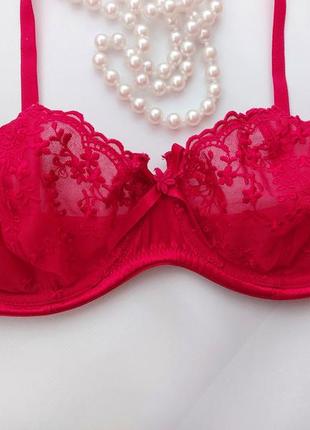 70d la senza роскошный мягкий бюстгальтер балконет с вышивкой  на косточках4 фото