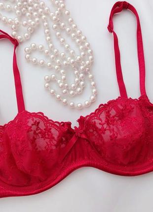 70d la senza роскошный мягкий бюстгальтер балконет с вышивкой  на косточках3 фото