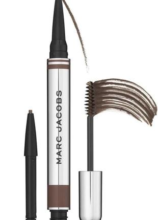 Олівці + гель для брів marc jacobs beauty brow wow duo dark brown 2 х 0.1 + 2 г