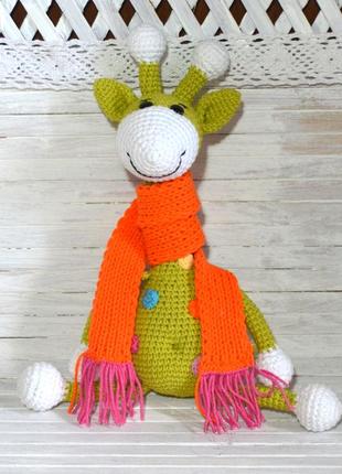 Іграшка жираф у шарфі3 фото