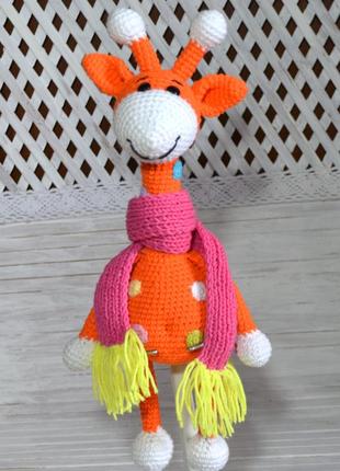 Іграшка жираф у шарфі4 фото