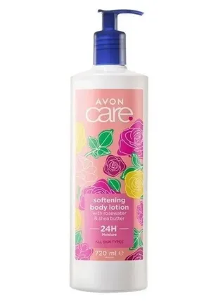 Лосьон для тела avon care с экстрактом розы и маслом ши "сияние"1 фото