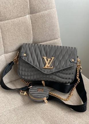 Сумка в стиле louis vuitton / lv wave grey / серая сумочка