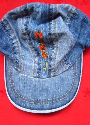 Джинсовый картуз, кепка  nike , р.48