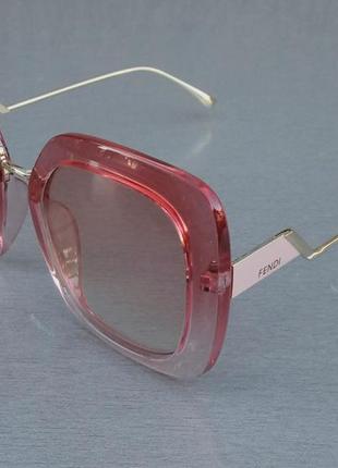 Fendi очки женские солнцезащитные большие розовые