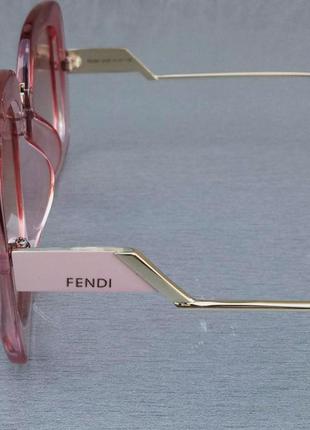 Fendi очки женские солнцезащитные большие розовые4 фото