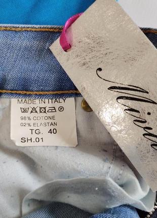 Стильные джинсовые женские шорты mivite, итальялия, р.s/m9 фото