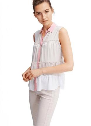 Блуза  з шовком люксового бренду riani з воланами10 фото