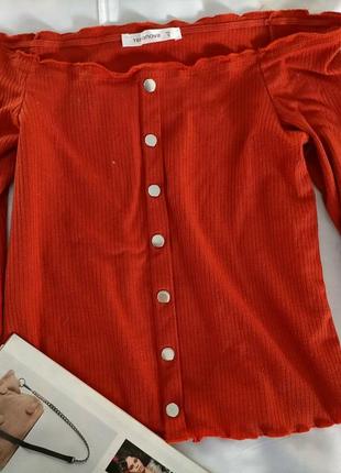 Кофтинка- блуза теракотова1 фото