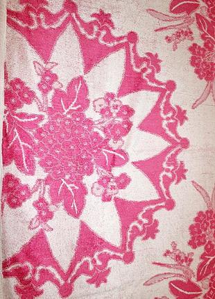 Рушник банний рожевий 111*1432 фото