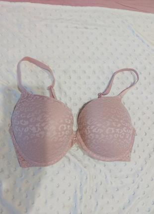 Лифчик бюстгальтер pink victoria's secret 80b розовый