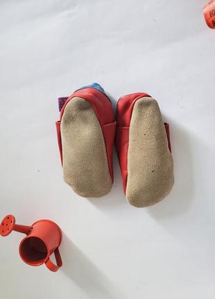 Кожаные пинетки для мальчика3 фото