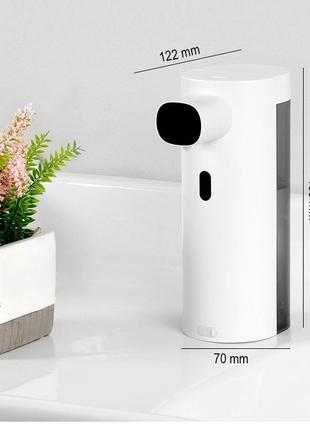 Дозатор для жидкого мыла с сенсором акумуляторный бесконтактный автоматический дозатор мыла / диспенсер белый7 фото