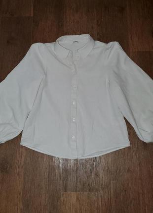 Лляна блуза сорочка широкі об'ємні рукави monki7 фото