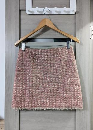 Стильная твидовая юбка в стиле шаннель, на запах.2 фото