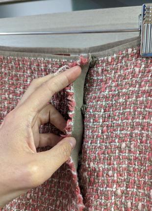 Стильная твидовая юбка в стиле шаннель, на запах.3 фото