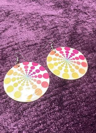 Серьги натуральный перламутр