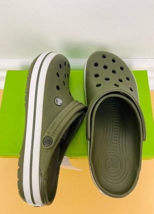 Crocs кроксы crocband сабо army green (все размеры)