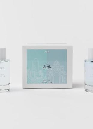 Туалетна вода для хлопчиків в наборі zara little seoul edt 50 мл + lisboa 50 мл (1,7 fl. oz).