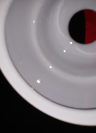 Великий стельовий плафон зі скляною люстра білий фігурний5 фото