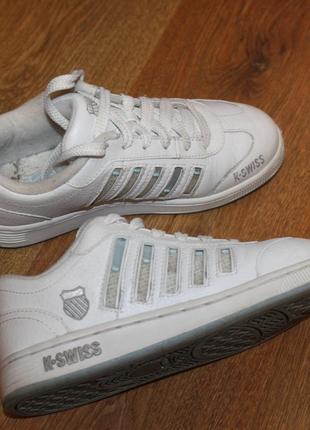 Кроссовки белые кожанные k-swiss 36р.6 фото