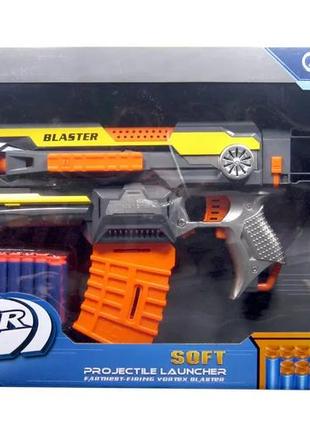 Автомат - пистолет бластер с мягкими пулями kai li toys blaster ( sb409 ) 20 патронов