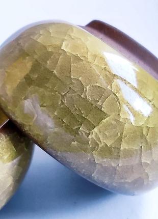 Пиала для чая кои "колотый лёд" жёлтая3 фото