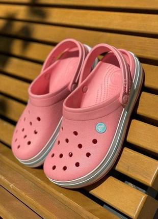 Крокси crocs crocband сабо classic melon ice blue