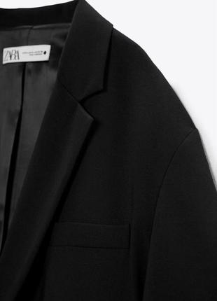 Zara блейзер оверсайз зі змішаної вовняної тканини, шерстяний піджак маскулінного крою в чоловічому стилі, жакет9 фото