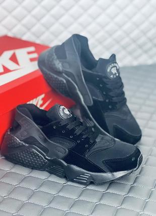 Кросівки nike air max huarache кроссовки найк аир хуарачи черные7 фото