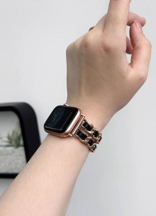 Ремінець сталь шкіра apple watch 38 40 41 42 44 45 49