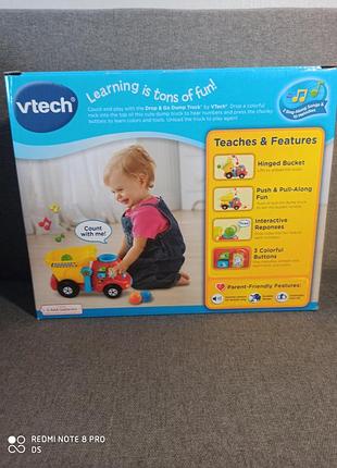Интерактивная машинка музыкальная машина самосвал vtech8 фото
