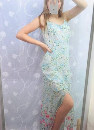 Цветочное шифоновое платье.miss selfridge.(c)6 фото