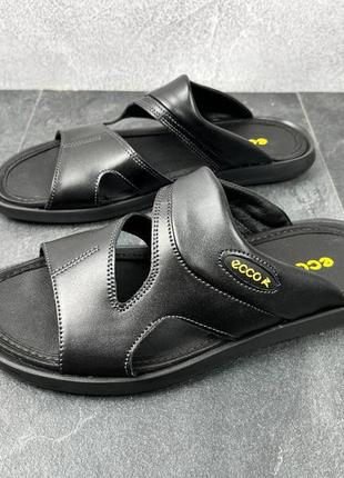 Мужские кожаные шлепанцы ecco Żółte  ⁇  smb