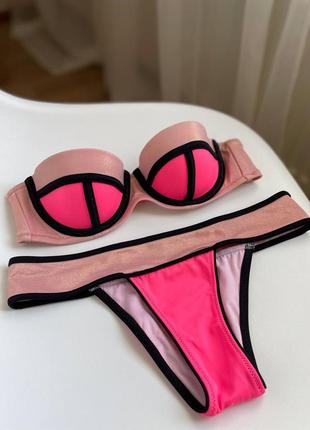 Яркий розовый купальник victoria’s secret2 фото
