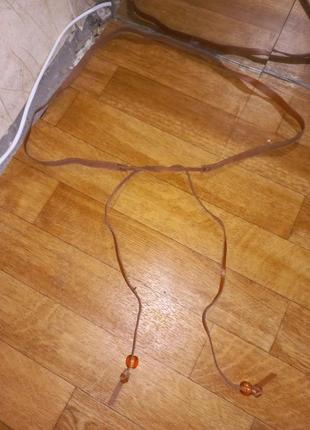 Шкіряний поясок-мотузка