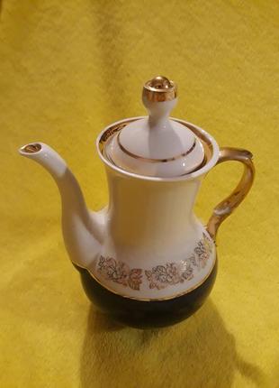Полони чайник-заварник кобальт зі збор-ретро посуд чайний сервіз