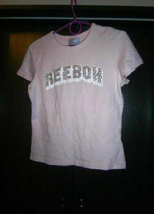 Reebok pink t-shirt футболка хлопок мр 46-48р sale1 фото