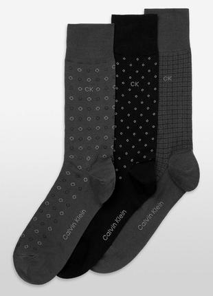 Мужские носки (3 пары) calvin klein mercerized cotton2 фото