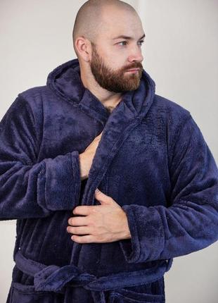 Халат мужской махровый с капюшоном большие размеры р.2xl,3xl,4xl3 фото