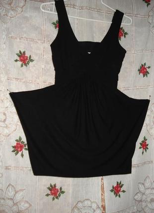 Платье черного цвета"dorothy perkins"р.8,96%вискоза,4%эластан.2 фото