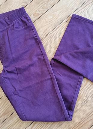 Теплі термо джегінси з начосом, розмір євро 34, колір сливовий