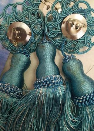 Пензлики для штор на шпильці блакитні уцінка