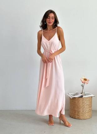 Стильное классическое классное красивое хорошенькое удобное модное трендовое простое платье платье пудра2 фото
