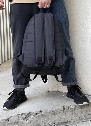 Рюкзак матрас темный меланж adidas (белое лого)3 фото