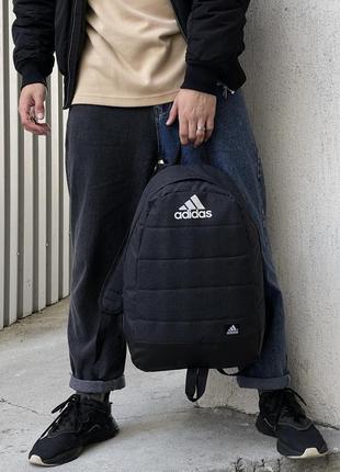 Рюкзак матрас темный меланж adidas (белое лого)2 фото