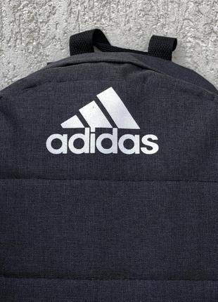 Рюкзак матрас темный меланж adidas (белое лого)6 фото