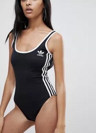 Боді бодік чорно- білий adidas хлопковий