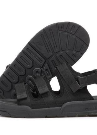 New balance sandals black, сандалии мужские черные, мужественные летние сандалии8 фото